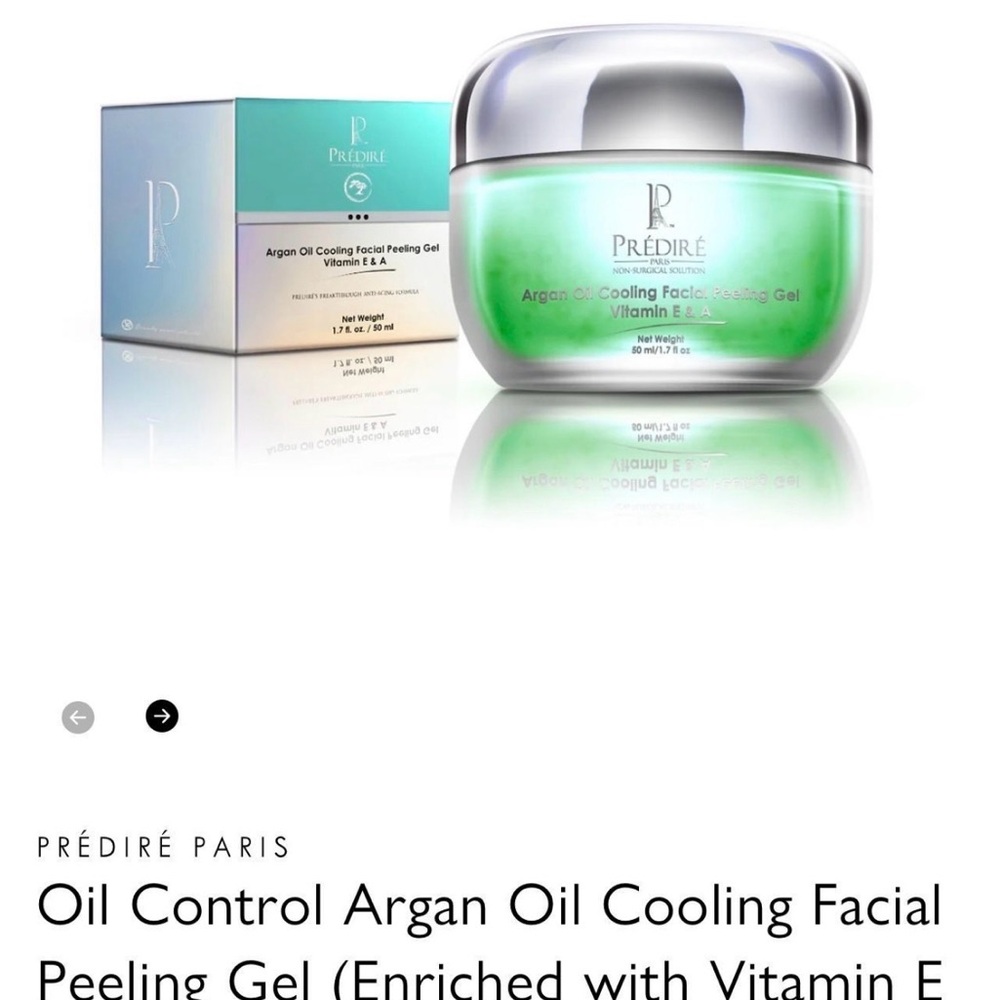 Argan Oil Cooling Facial Peeling Gel - Silver and Green